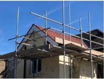 Roofing and scaffolding project